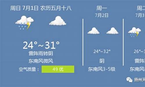 扬州天气7天精确_扬州天气7天